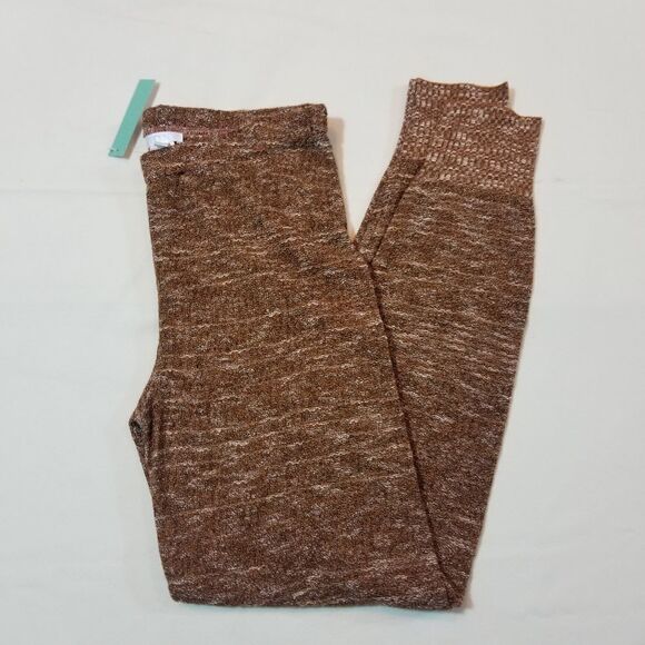 Abound Brown Space Dye Leggings Size Medium - Picture 2 of 6